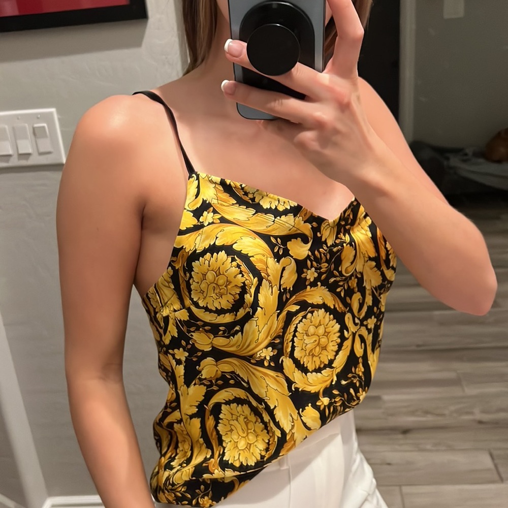 Versace Barocco Printed Silk Camisole - Picture 3 of 7